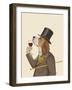 Beagle Wine Snob-Fab Funky-Framed Art Print