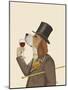 Beagle Wine Snob-Fab Funky-Mounted Art Print