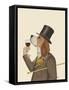 Beagle Wine Snob-Fab Funky-Framed Stretched Canvas