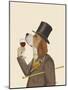 Beagle Wine Snob-Fab Funky-Mounted Art Print