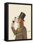 Beagle Wine Snob-Fab Funky-Framed Stretched Canvas