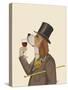 Beagle Wine Snob-Fab Funky-Stretched Canvas