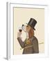 Beagle Wine Snob-Fab Funky-Framed Art Print