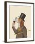 Beagle Wine Snob-Fab Funky-Framed Art Print