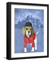 Beagle with Beaulieu Palace-Barruf-Framed Art Print