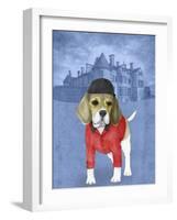 Beagle with Beaulieu Palace-Barruf-Framed Art Print