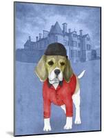 Beagle with Beaulieu Palace-Barruf-Mounted Art Print
