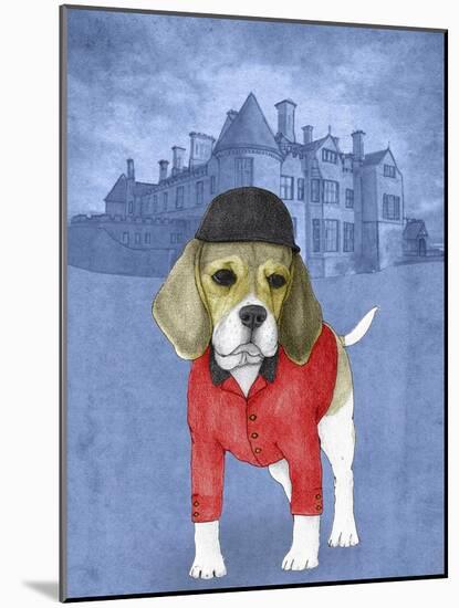 Beagle with Beaulieu Palace-Barruf-Mounted Art Print