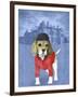 Beagle with Beaulieu Palace-Barruf-Framed Art Print