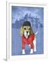 Beagle with Beaulieu Palace-Barruf-Framed Art Print