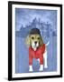 Beagle with Beaulieu Palace-Barruf-Framed Art Print