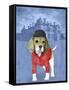 Beagle with Beaulieu Palace-Barruf-Framed Stretched Canvas