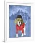 Beagle with Beaulieu Palace-Barruf-Framed Art Print