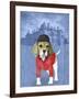 Beagle with Beaulieu Palace-Barruf-Framed Art Print