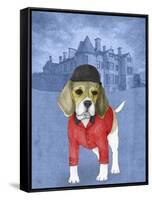 Beagle with Beaulieu Palace-Barruf-Framed Stretched Canvas