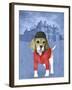 Beagle with Beaulieu Palace-Barruf-Framed Art Print