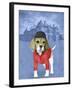 Beagle with Beaulieu Palace-Barruf-Framed Art Print