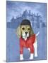 Beagle with Beaulieu Palace-Barruf-Mounted Art Print