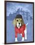 Beagle with Beaulieu Palace-Barruf-Framed Art Print