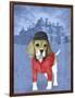 Beagle with Beaulieu Palace-Barruf-Framed Art Print