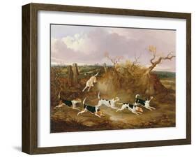 Beagles in Full Cry, 1845-John Dalby-Framed Giclee Print