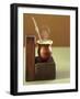 Beaker of Chimarrao with Silver Straw on Wood-Ricardo De Vicq De Cumptich-Framed Photographic Print