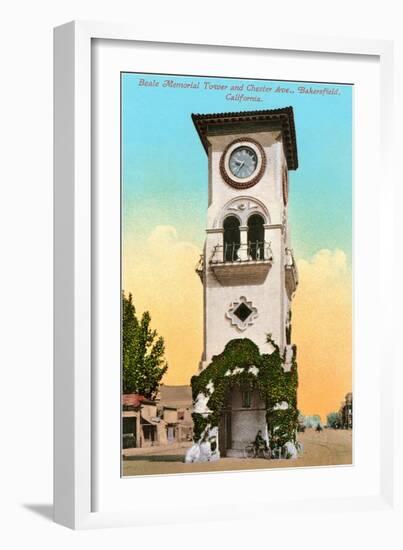 Beale Memorial Tower, Bakersfield, California-null-Framed Art Print