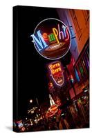 Beale Street at Night in Memphis Tennessee-null-Stretched Canvas