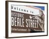 Beale Street Sign, Beale Street Entertainment Area, Memphis, Tennessee, USA-Walter Bibikow-Framed Photographic Print