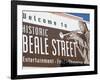 Beale Street Sign, Beale Street Entertainment Area, Memphis, Tennessee, USA-Walter Bibikow-Framed Photographic Print