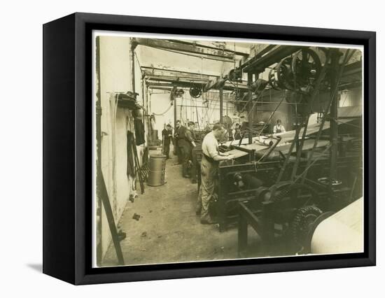 Beam Room in a Carpet Factory, 1923-English Photographer-Framed Stretched Canvas