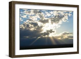 Beams of sunlight shine down to earth, Catamarca, Argentina, South America-Alex Treadway-Framed Photographic Print