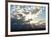 Beams of sunlight shine down to earth, Catamarca, Argentina, South America-Alex Treadway-Framed Photographic Print