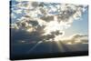 Beams of sunlight shine down to earth, Catamarca, Argentina, South America-Alex Treadway-Stretched Canvas