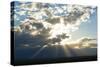 Beams of sunlight shine down to earth, Catamarca, Argentina, South America-Alex Treadway-Stretched Canvas