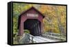 Bean Blossom Covered Bridge in Brown County, Indiana, USA-Chuck Haney-Framed Stretched Canvas