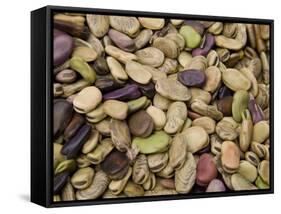 Beans Displayed in Market, Cuzco, Peru-Merrill Images-Framed Stretched Canvas