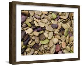 Beans Displayed in Market, Cuzco, Peru-Merrill Images-Framed Photographic Print