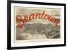 Beantown - 1870, Boston Bird's Eye View on July 4th, Massachusetts, United States Map-null-Framed Giclee Print