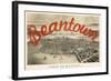 Beantown - 1870, Boston Bird's Eye View on July 4th, Massachusetts, United States Map-null-Framed Giclee Print