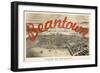 Beantown - 1870, Boston Bird's Eye View on July 4th, Massachusetts, United States Map-null-Framed Premium Giclee Print