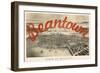 Beantown - 1870, Boston Bird's Eye View on July 4th, Massachusetts, United States Map-null-Framed Giclee Print
