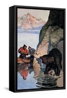 Bear Ambush-Newell Convers Wyeth-Framed Stretched Canvas