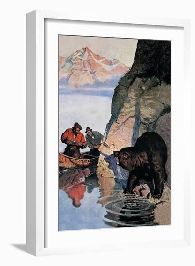 Bear Ambush-Newell Convers Wyeth-Framed Art Print