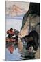 Bear Ambush-Newell Convers Wyeth-Mounted Art Print