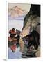 Bear Ambush-Newell Convers Wyeth-Framed Art Print