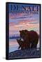 Bear and Cub, Denali National Park, Alaska-Lantern Press-Framed Stretched Canvas