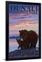 Bear and Cub, Denali National Park, Alaska-Lantern Press-Framed Art Print