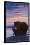 Bear and Cub, Fairbanks, Alaska-Lantern Press-Framed Stretched Canvas