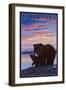 Bear and Cub, Fairbanks, Alaska-Lantern Press-Framed Art Print